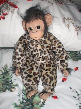 Ashton Drake Galleries Little Ubu Baby Chimp Cindy Sales 2011 realistic